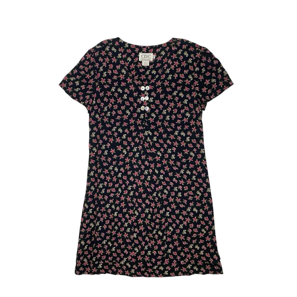 90s CDC Ditsy Floral Short Sleeve Sundress